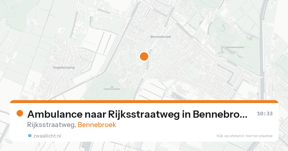 Ambulance naar Rijksstraatweg in Bennebroek — 28 mei 2026