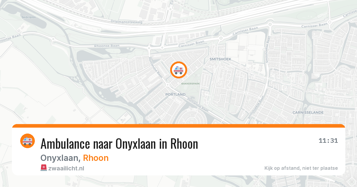 Ambulance naar Onyxlaan in Rhoon — 4 aug 2026
