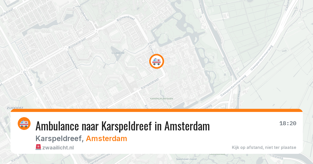 Ambulance naar Karspeldreef in Amsterdam — 9 jun 2026