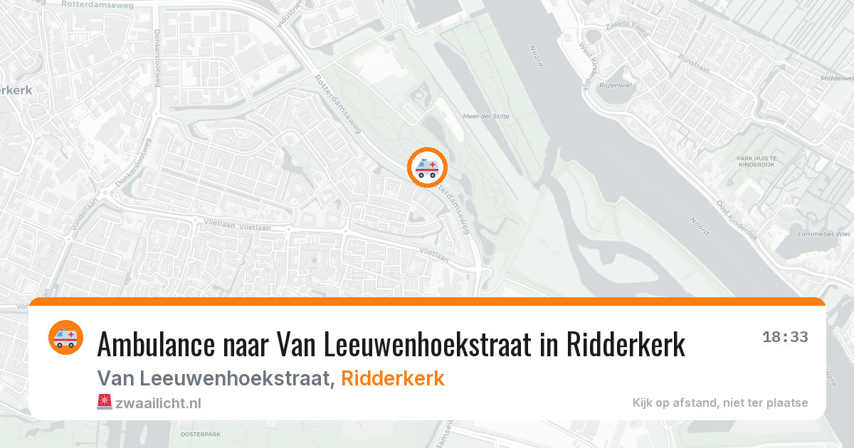 Ambulance naar Van Leeuwenhoekstraat in Ridderkerk — 10 aug 2026