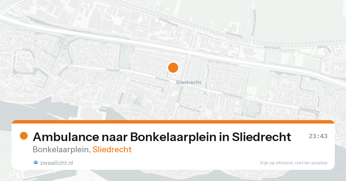 Ambulance naar Bonkelaarplein in Sliedrecht — 7 feb 2026