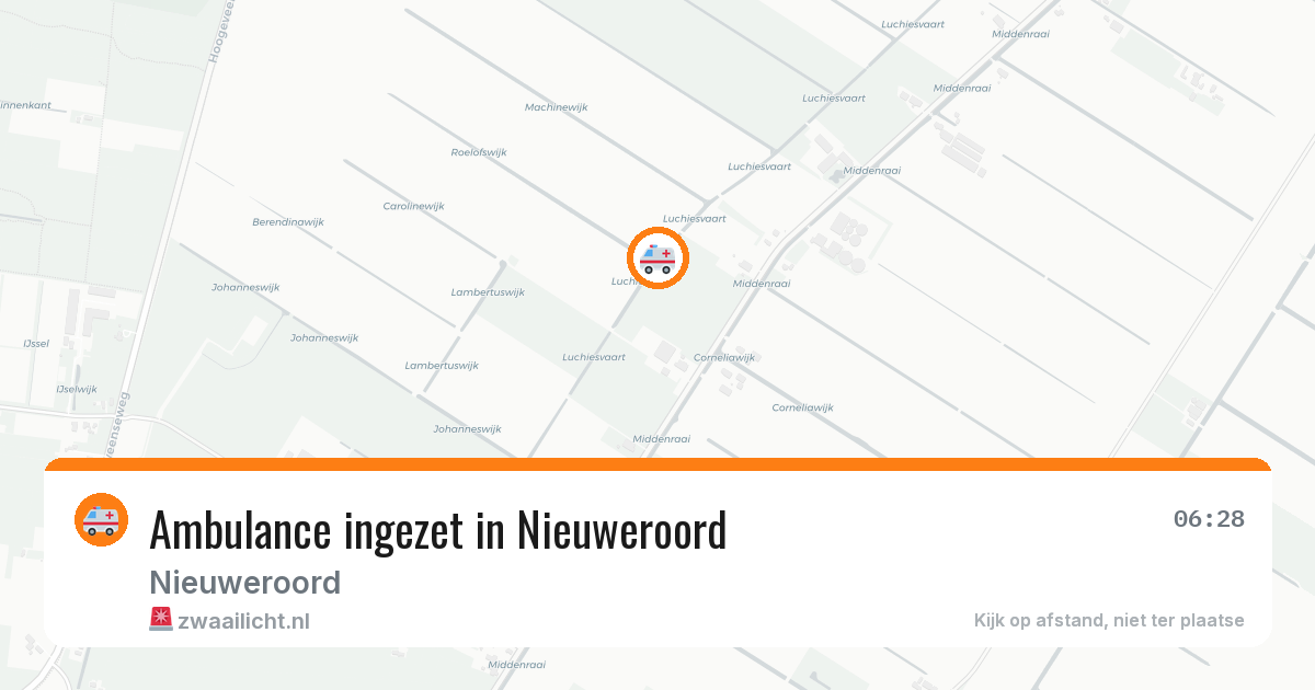 Ambulance ingezet in Nieuweroord — 17 feb 2026