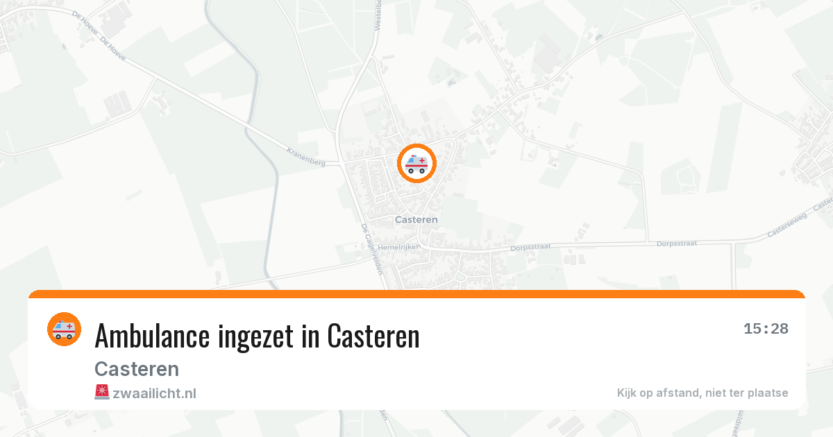 Ambulance ingezet in Casteren — 1 aug 2026