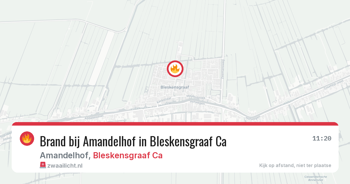 Brand bij Amandelhof in Bleskensgraaf Ca — 28 jun 2026