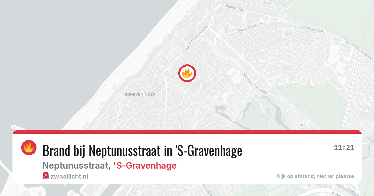 Brand bij Neptunusstraat in 'S-Gravenhage — 5 aug 2026