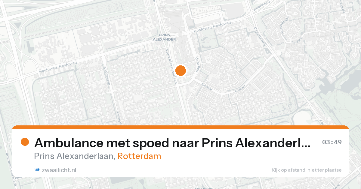 Ambulance met spoed naar Prins Alexanderlaan in Rotterdam — 20 aug 2026