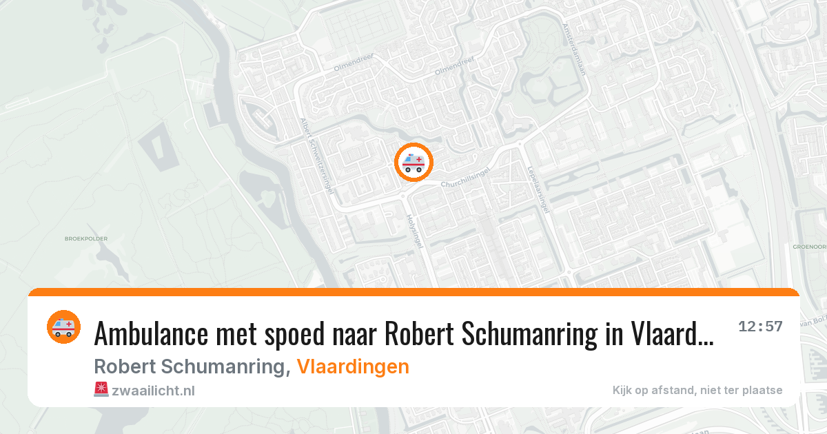 Ambulance met spoed naar Robert Schumanring in Vlaardingen — 9 mei 2026
