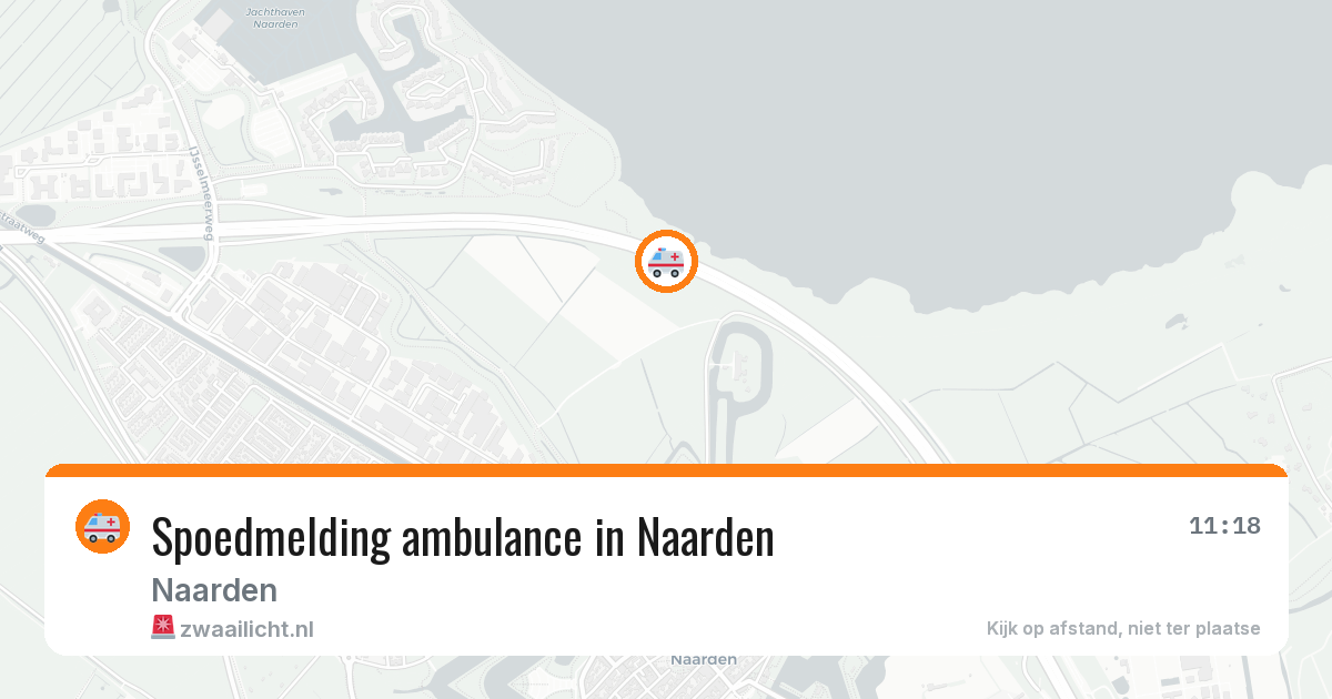 Spoedmelding ambulance in Naarden — 13 aug 2026