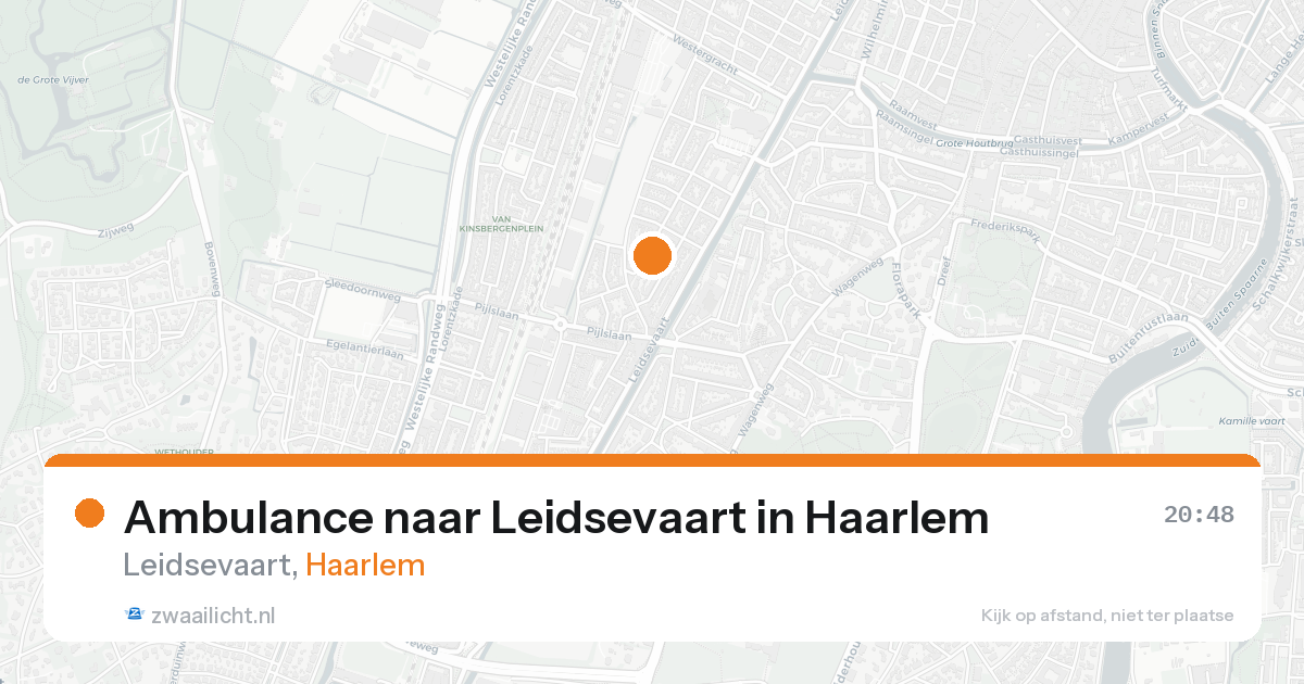 Ambulance naar Leidsevaart in Haarlem — 17 aug 2026