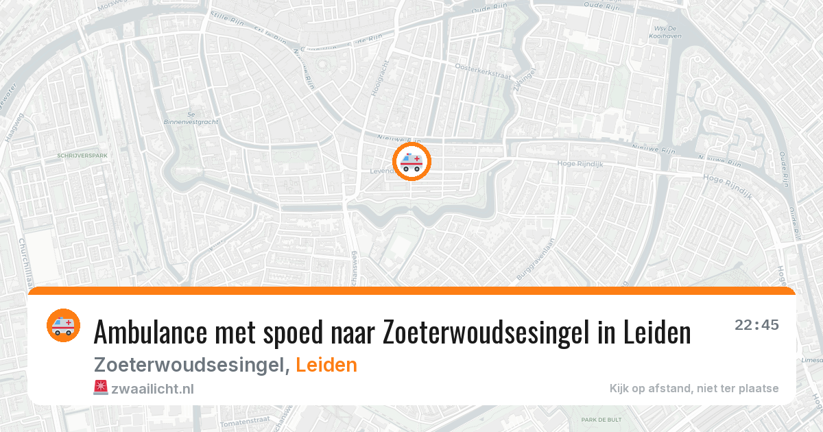 Ambulance met spoed naar Zoeterwoudsesingel in Leiden — 12 aug 2026
