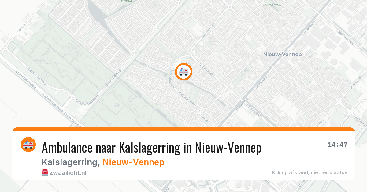 Ambulance naar Kalslagerring in Nieuw-Vennep — 7 apr 2026