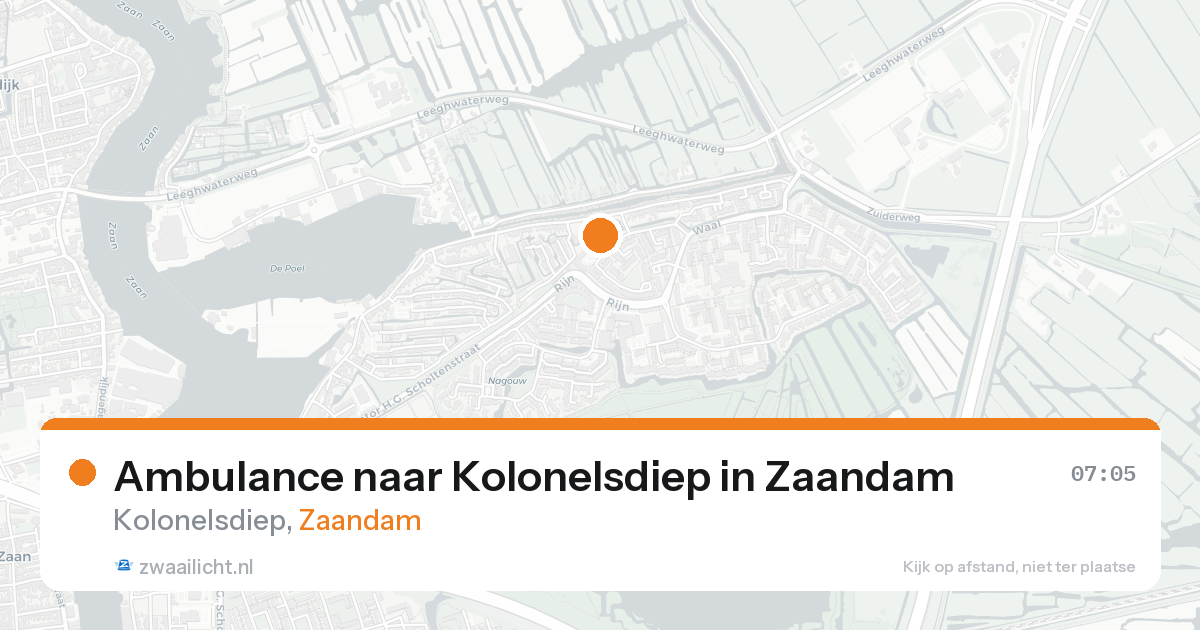 Ambulance naar Kolonelsdiep in Zaandam — 31 mei 2026