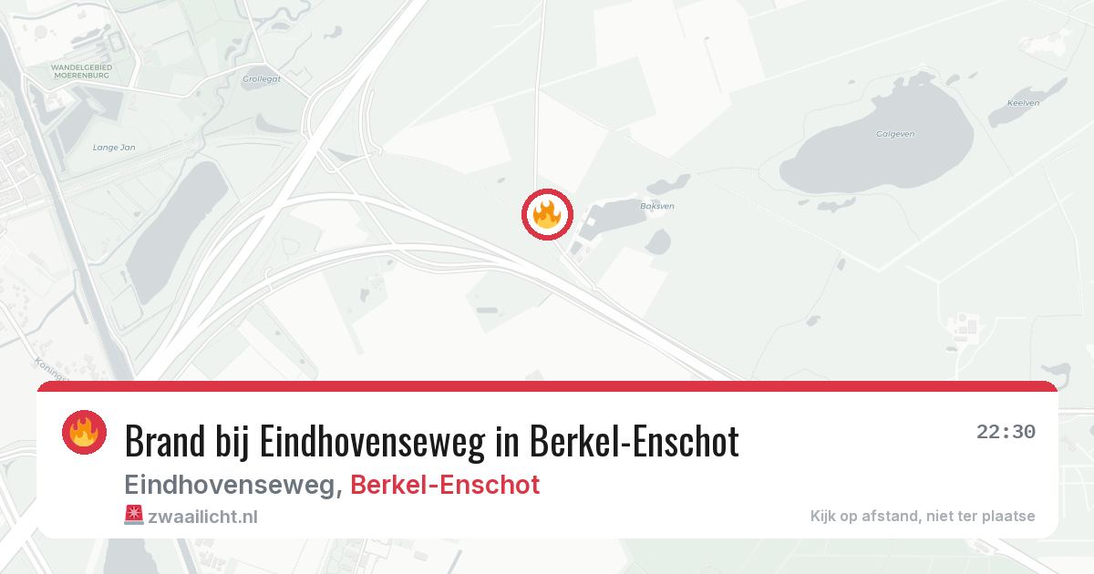 Brand bij Eindhovenseweg in Berkel-Enschot — 13 jul 2026