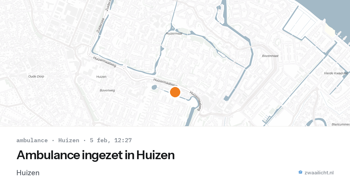 Ambulance ingezet in Huizen — 5 feb 2026