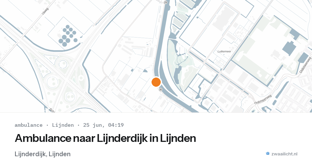 Ambulance naar Lijnderdijk in Lijnden — 25 jun 2026