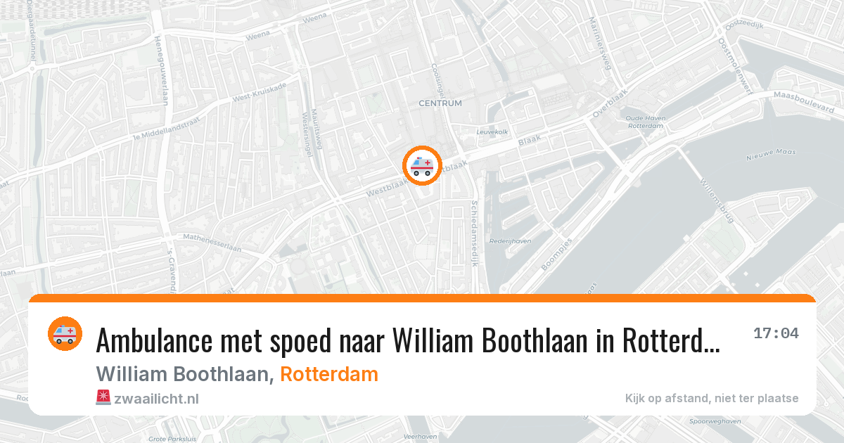Ambulance met spoed naar William Boothlaan in Rotterdam — 27 apr 2026