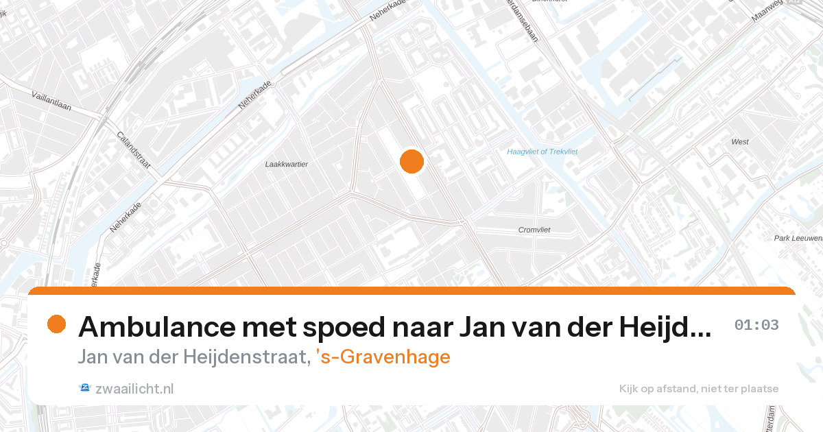 Ambulance met spoed naar Jan van der Heijdenstraat in 's-Gravenhage — 26 aug 2026