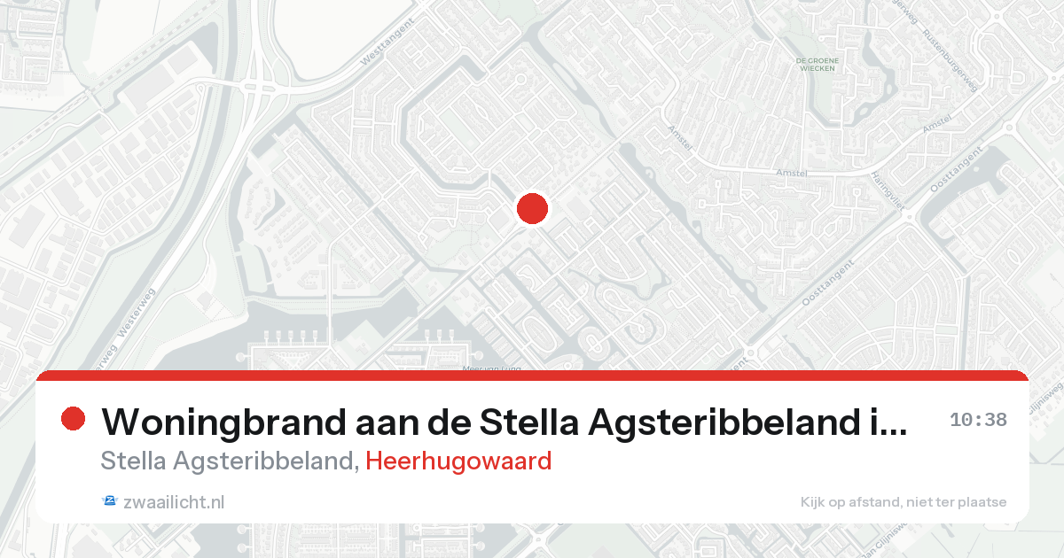 Woningbrand aan de Stella Agsteribbeland in Heerhugowaard — 16 aug 2026