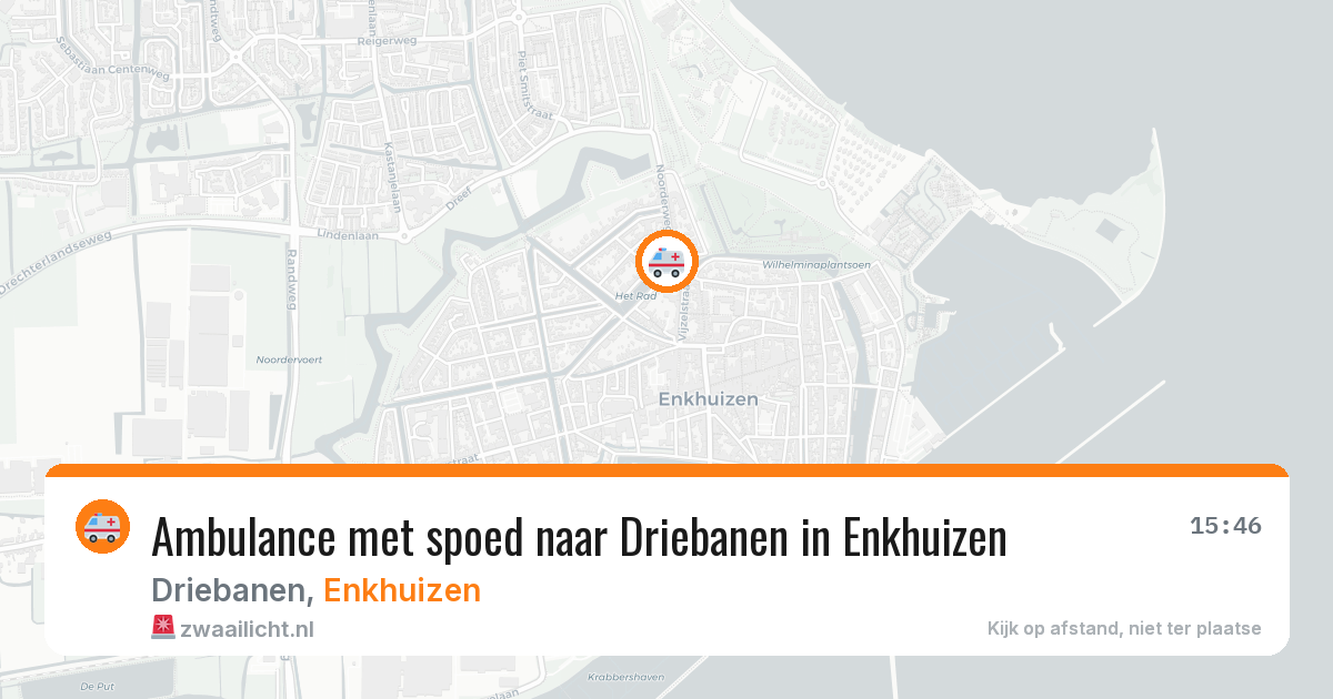 Ambulance met spoed naar Driebanen in Enkhuizen — 5 mrt 2026