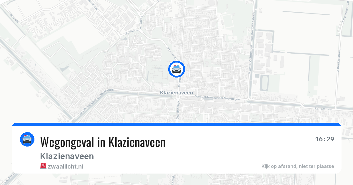 Wegongeval in Klazienaveen — 30 mei 2026
