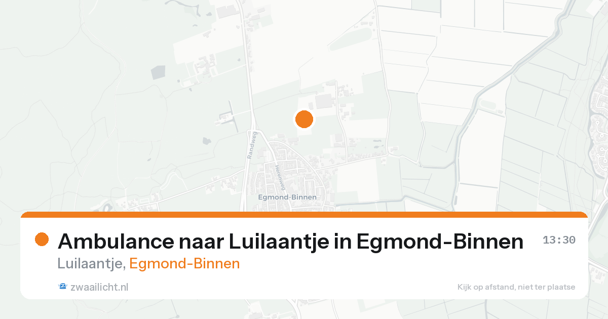 Ambulance naar Luilaantje in Egmond-Binnen — 30 mei 2026