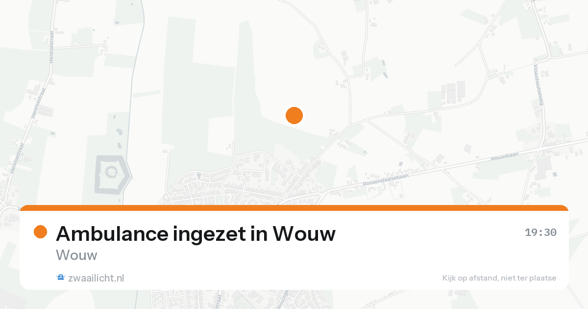 Ambulance ingezet in Wouw — 14 aug 2026