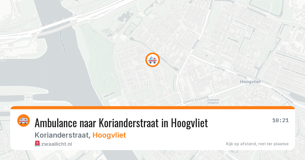 Ambulance naar Korianderstraat in Hoogvliet — 2 jun 2026