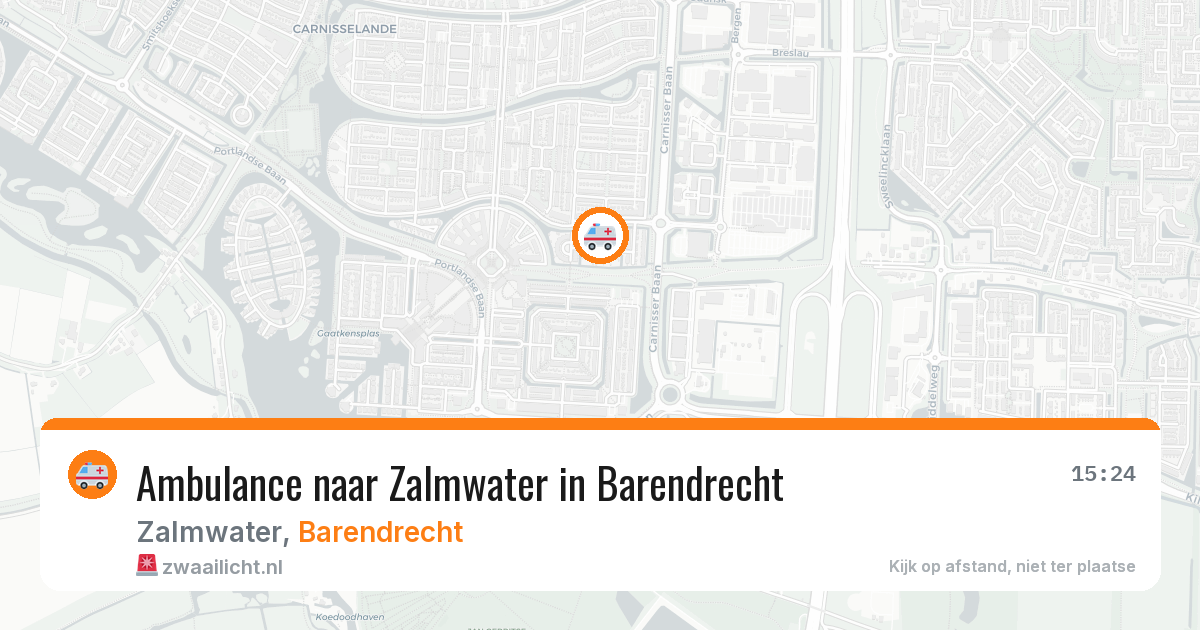 Ambulance naar Zalmwater in Barendrecht — 5 jul 2026