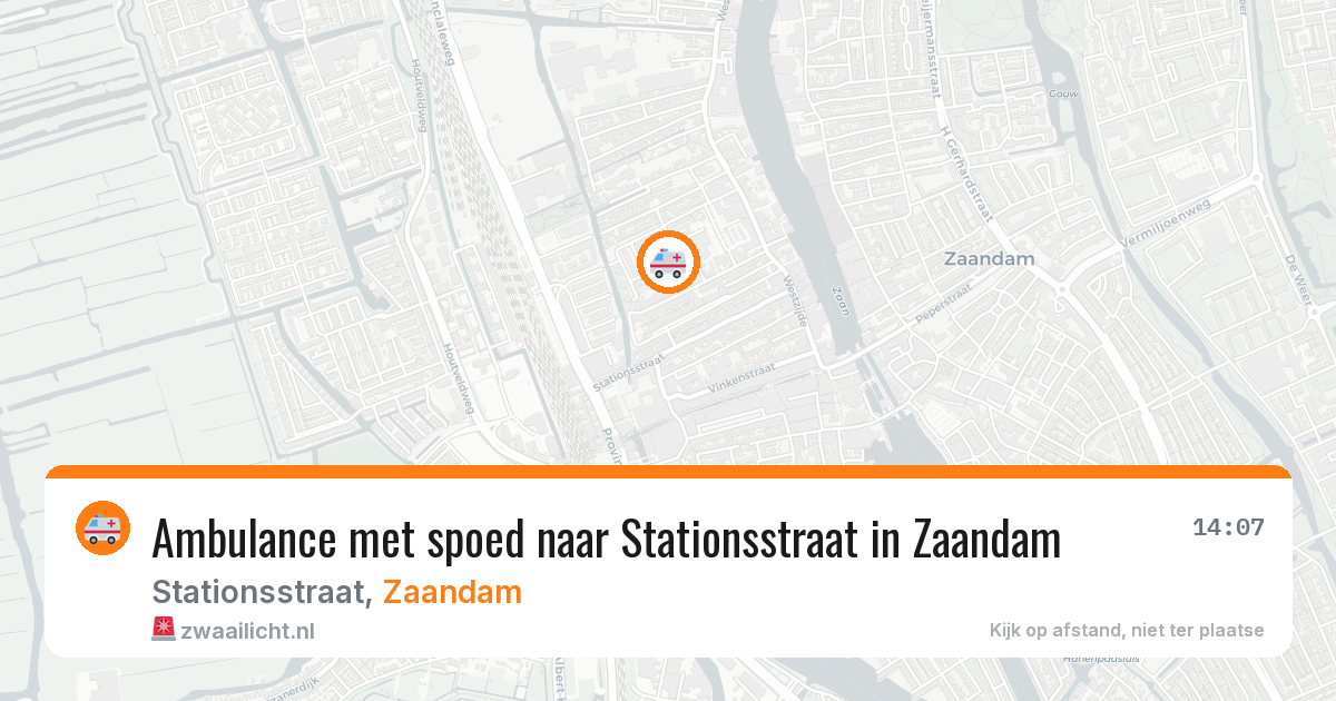 Ambulance met spoed naar Stationsstraat in Zaandam — 9 mei 2026