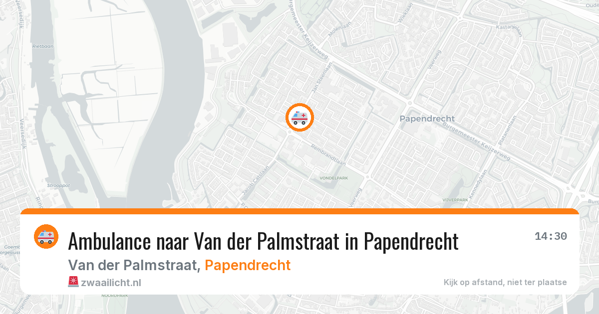 Ambulance naar Van der Palmstraat in Papendrecht — 8 jun 2026