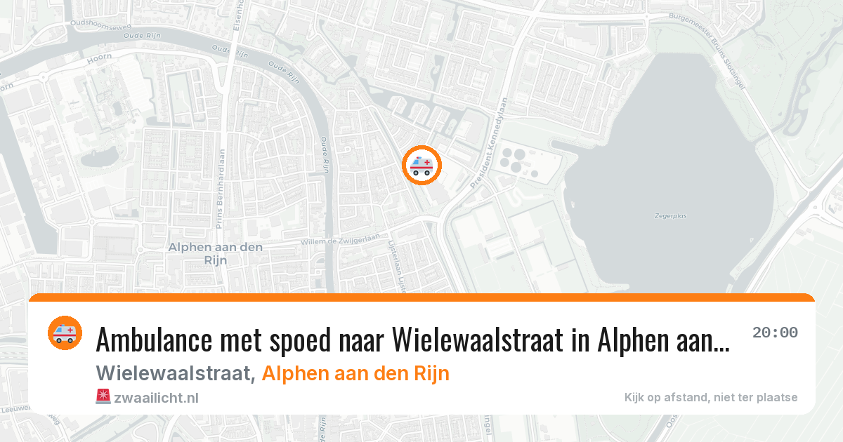Ambulance met spoed naar Wielewaalstraat in Alphen aan den Rijn — 7 jun 2026