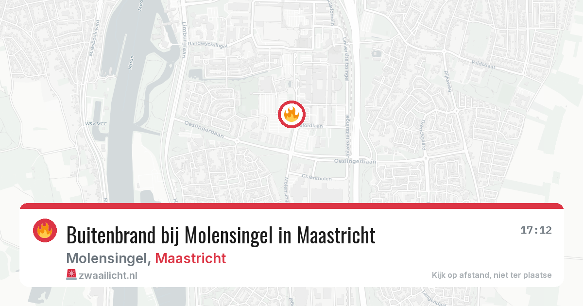 Buitenbrand bij Molensingel in Maastricht — 1 apr 2026