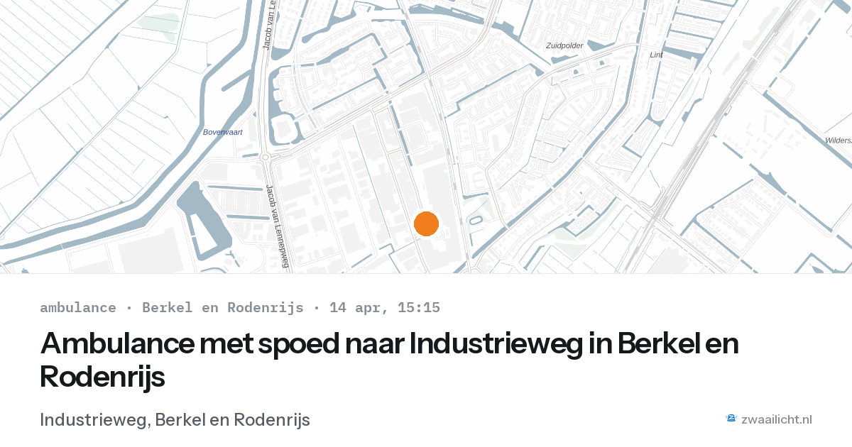 Ambulance met spoed naar Industrieweg in Berkel en Rodenrijs — 14 apr 2026