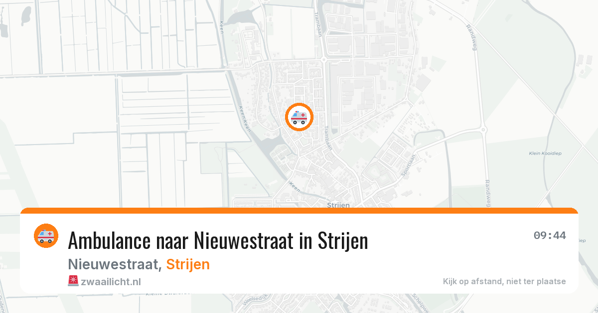 Ambulance naar Nieuwestraat in Strijen — 20 mei 2026
