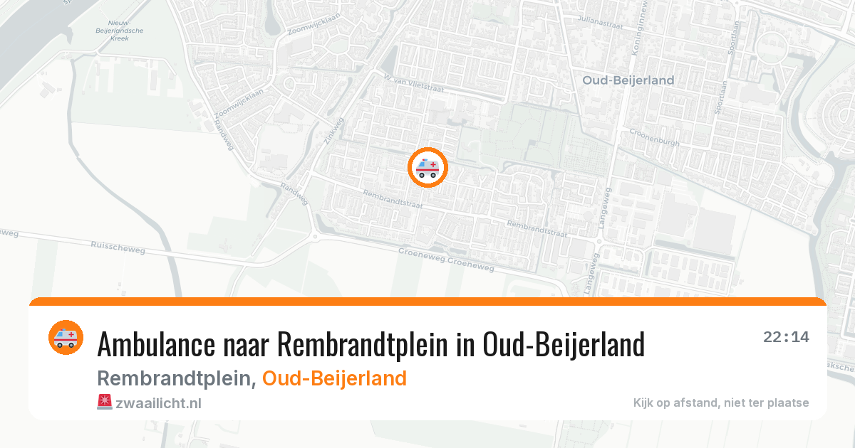 Ambulance naar Rembrandtplein in Oud-Beijerland — 16 jun 2026