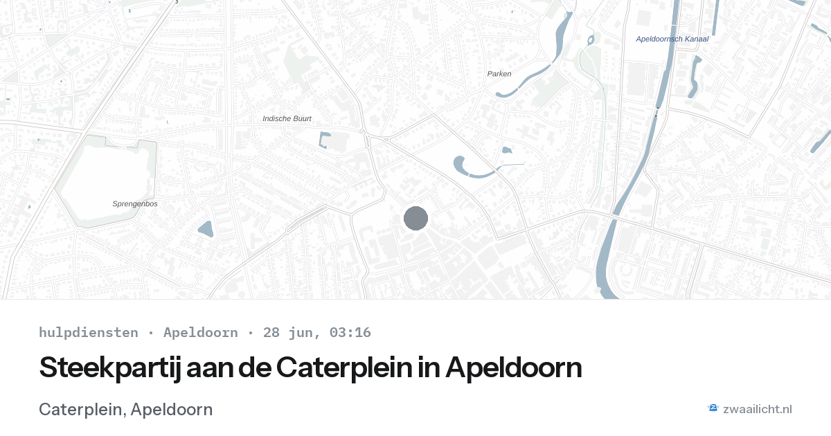 Steekpartij aan de Caterplein in Apeldoorn — 28 jun 2026