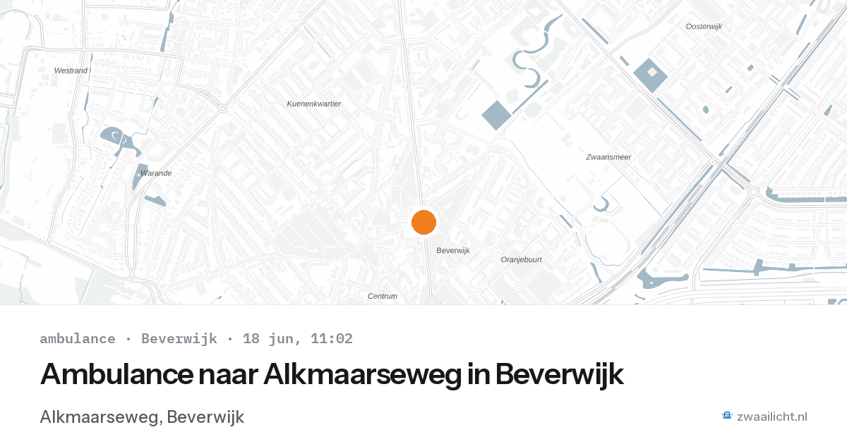 Ambulance naar Alkmaarseweg in Beverwijk — 18 jun 2026