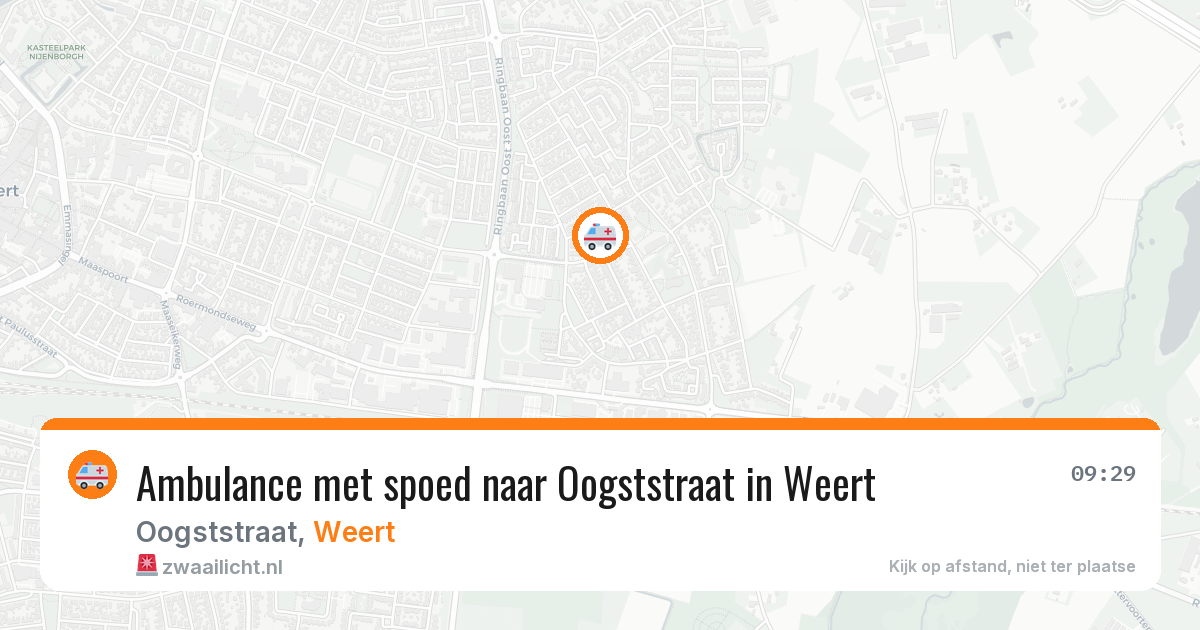 Ambulance met spoed naar Oogststraat in Weert — 20 jun 2026