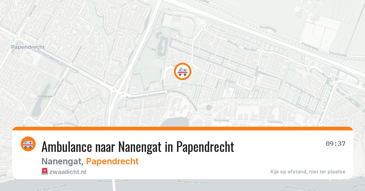 Ambulance naar Nanengat in Papendrecht — 11 aug 2026