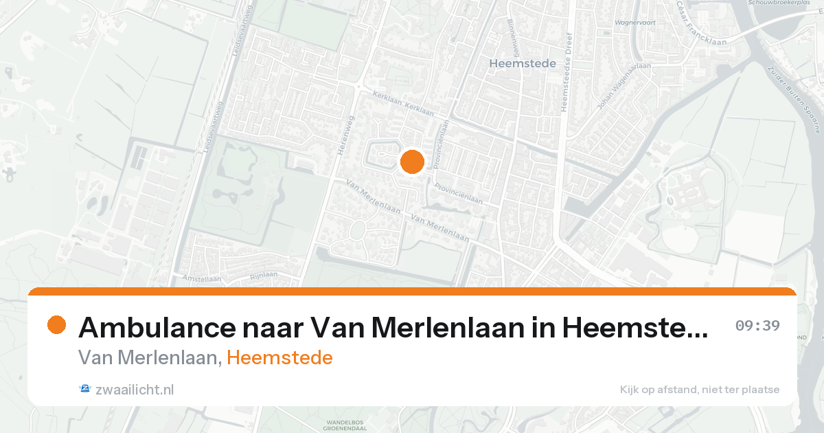 Ambulance naar Van Merlenlaan in Heemstede — 15 aug 2026