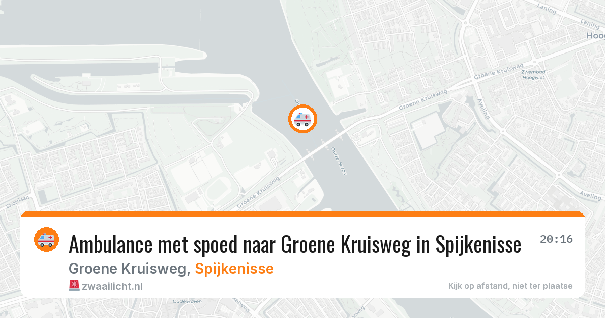Ambulance met spoed naar Groene Kruisweg in Spijkenisse — 14 mei 2026