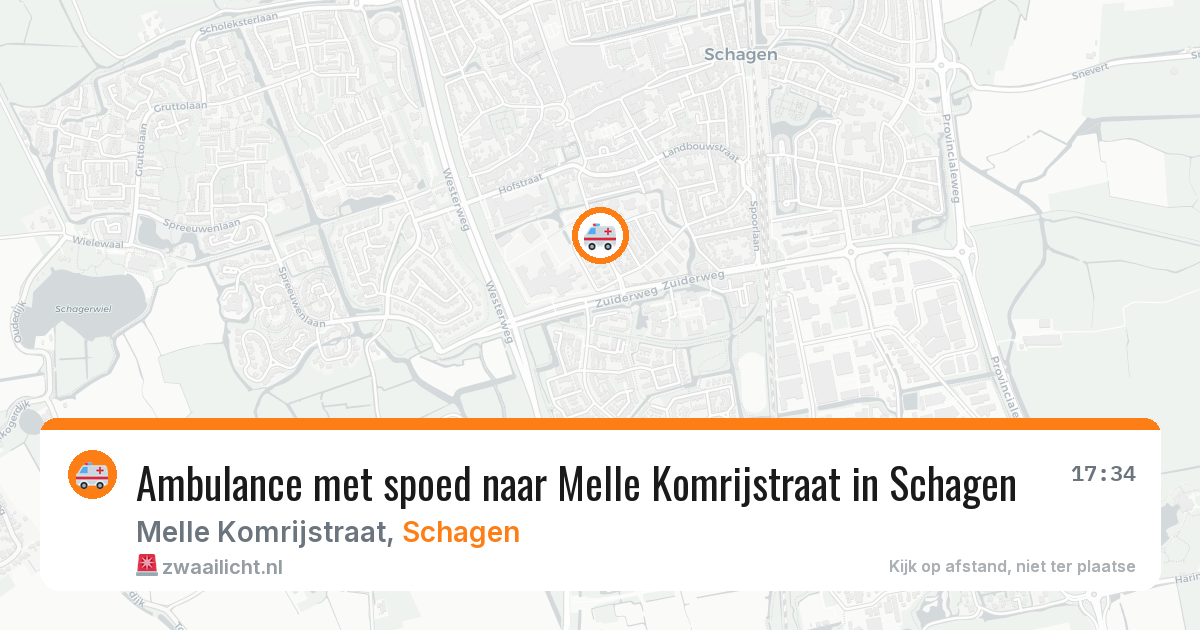 Ambulance met spoed naar Melle Komrijstraat in Schagen — 20 jan 2026