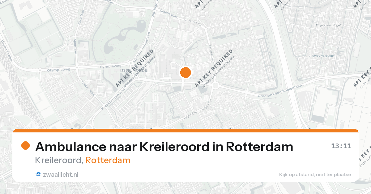 Ambulance naar Kreileroord in Rotterdam — 26 aug 2026