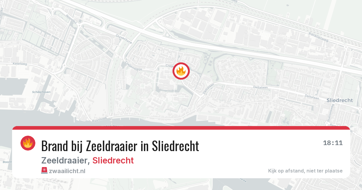 Brand bij Zeeldraaier in Sliedrecht — 13 mei 2026