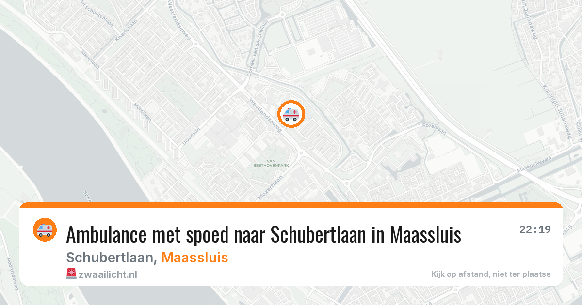 Ambulance met spoed naar Schubertlaan in Maassluis — 13 mei 2026