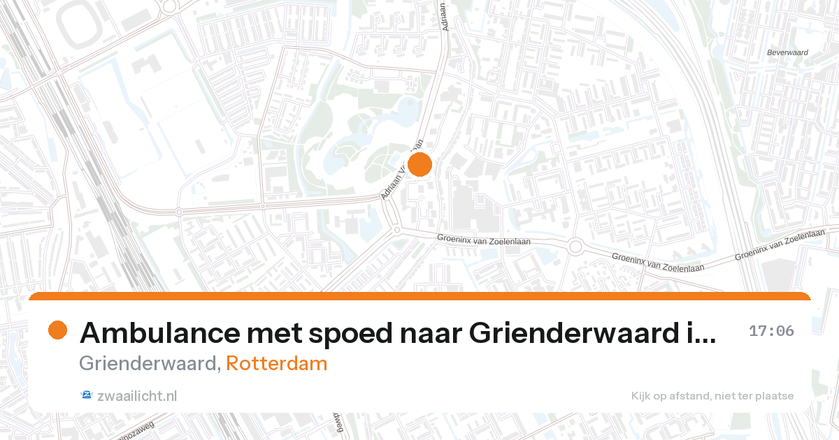 Ambulance met spoed naar Grienderwaard in Rotterdam — 27 aug 2026