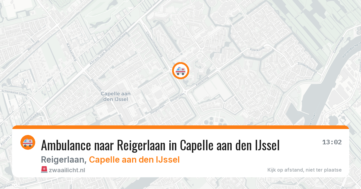 Ambulance naar Reigerlaan in Capelle aan den IJssel — 31 jul 2026