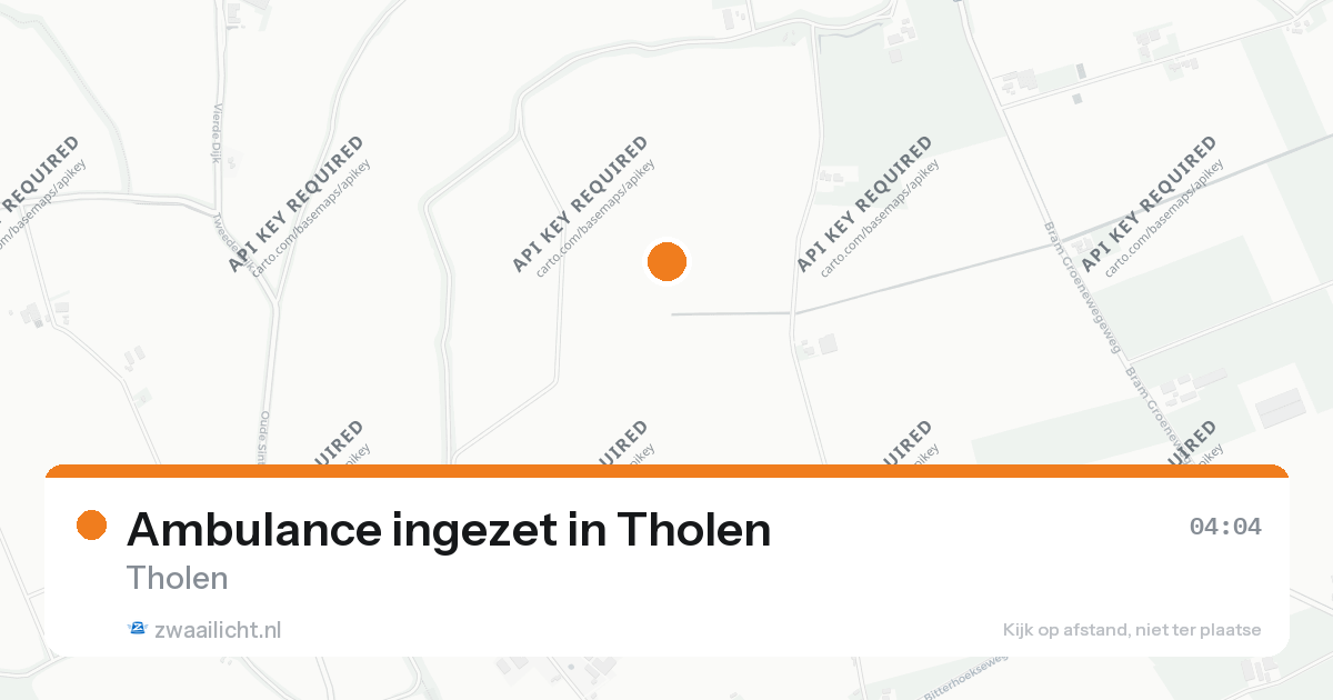 Ambulance ingezet in Tholen — 26 aug 2026
