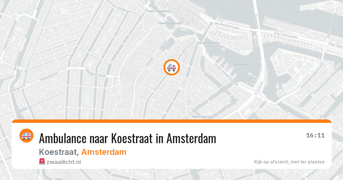 Ambulance naar Koestraat in Amsterdam — 20 mei 2026