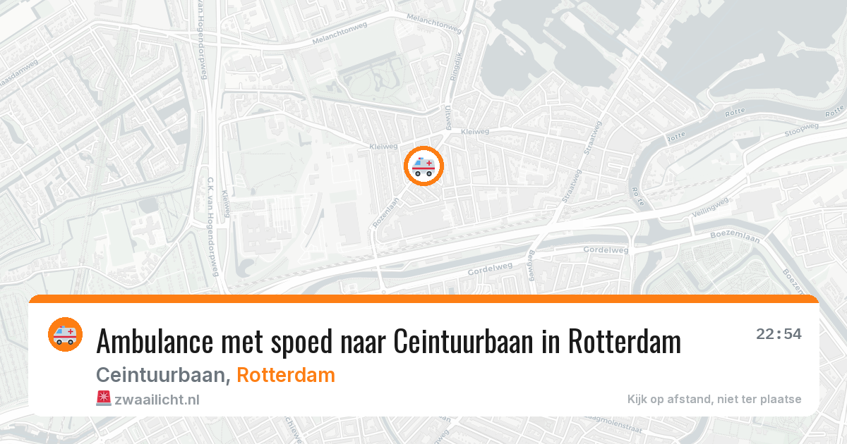 Ambulance met spoed naar Ceintuurbaan in Rotterdam — 13 jun 2026